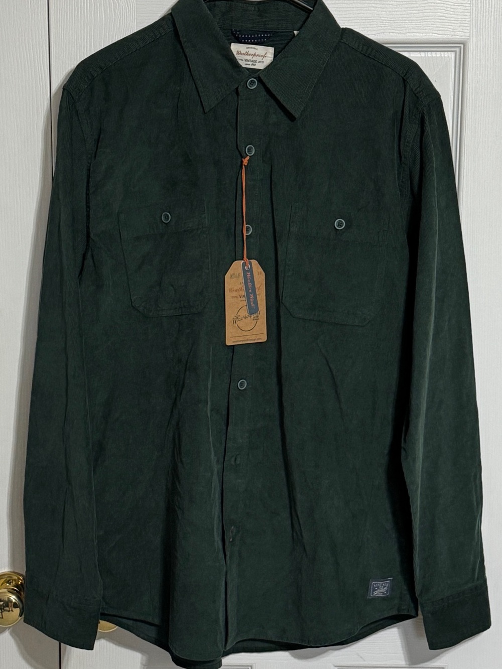 Weatherproof Green Corduroy Shirt
